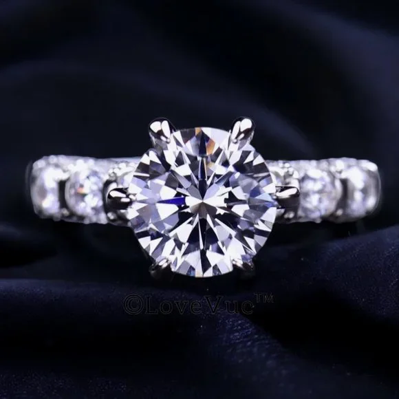 Certified 3ct. t.w. Diamond Brilliant Solitaire Luxury Engagement Wedding Ring - Picture 4 of 17